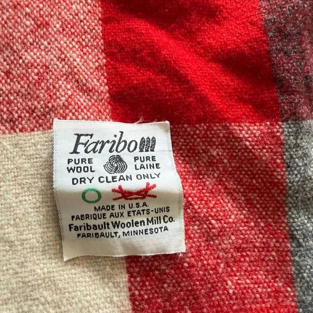 Faribo Pure Wool Throw Blanket Faribault Mills Flaws
